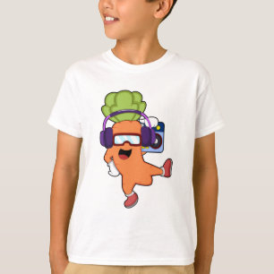 Camiseta Cenário em Música com Fone de Ouvido