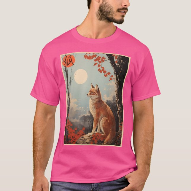 Camiseta Cenário Japonês Fox Kanji (Frente)