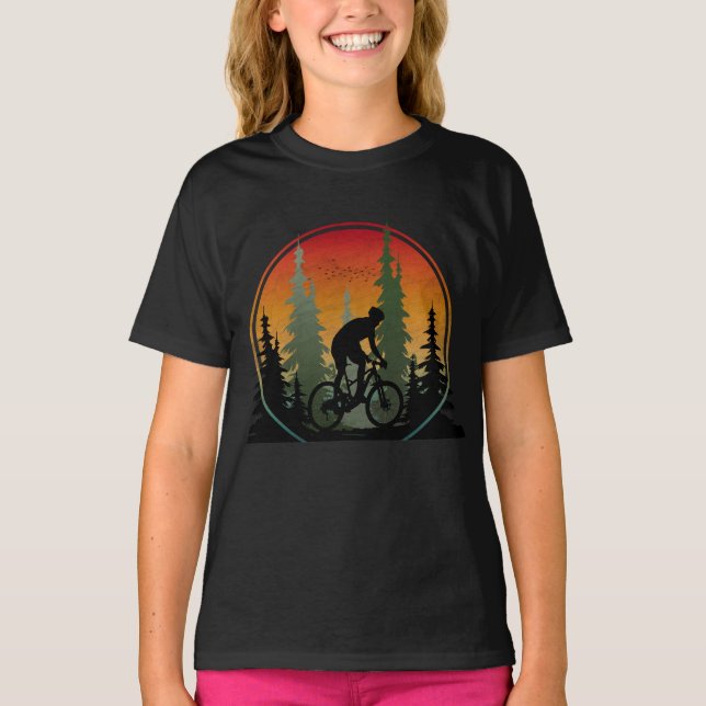 Camiseta Cenário natural de bicicleta solar (Frente)
