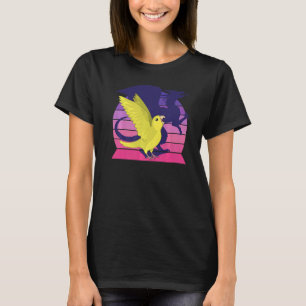 Camiseta Cenário Retro I Dragão Alado I Gritando Amarelo Pa