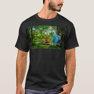 Camiseta Cenário tropical exuberante do rinoceronte Slipper