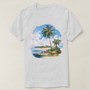 Camiseta Cenário tropical lindo personalizável