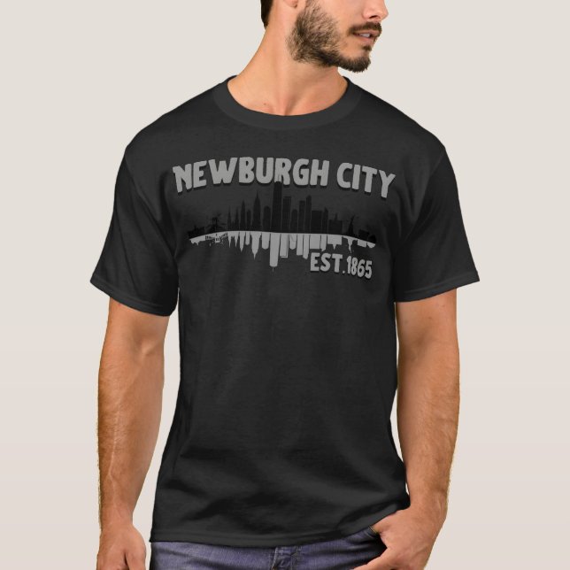 Camiseta Cenário urbano da cidade de Newburgh Nova York ami (Frente)