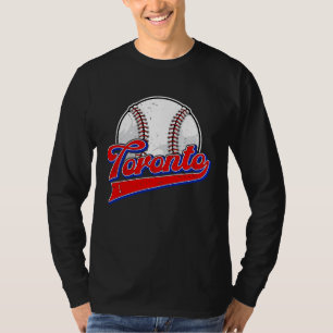 Camiseta Cenário urbano vintage de Toronto jogador de beise