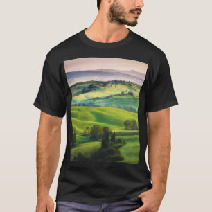 Camiseta Cenário Verde: Serenidade Pintada Clara