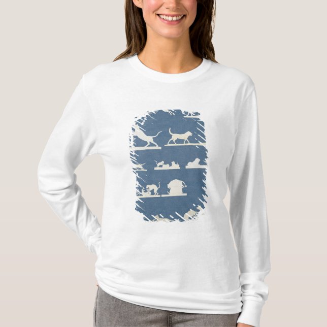 Camiseta Cenas animais e gatos do jogo (Frente)