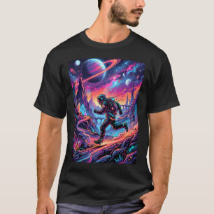 Camiseta Cenas de Espaço do Homem Vibração Vida Marinha Exp