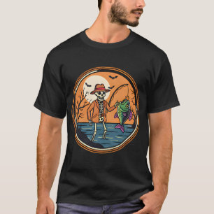 Camiseta Cenógrafo de Esqueleto Cena de Outono Halloween En