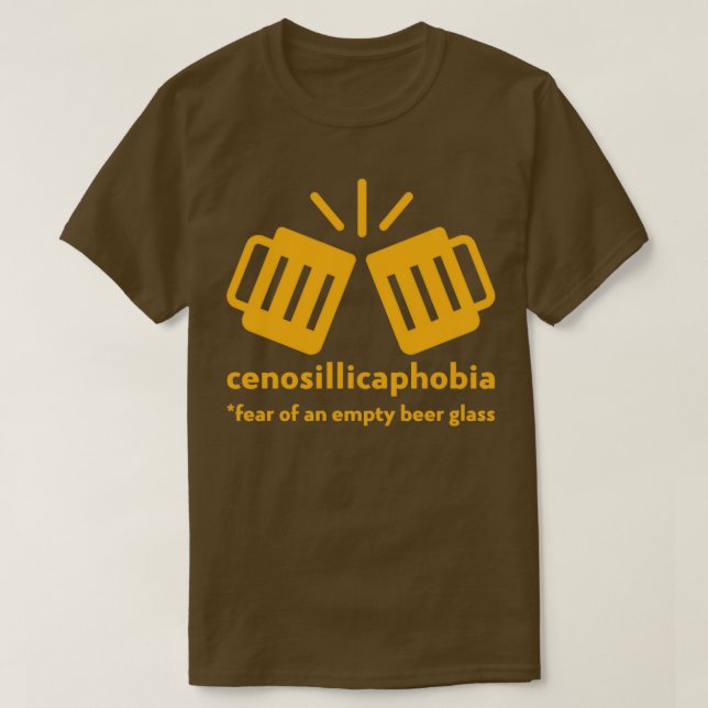 Camiseta cenosillicafobia (Frente do Design)