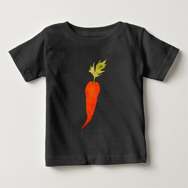 Camiseta Cenoura Alegre em Aquarela (Frente)
