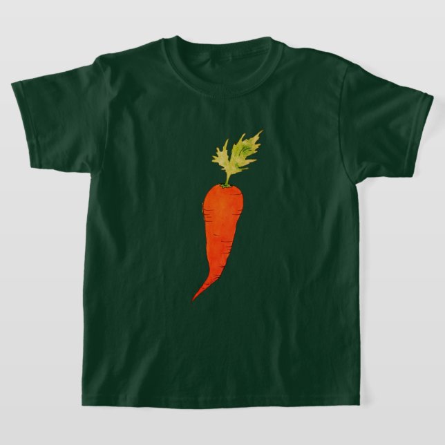 Camiseta Cenoura Alegre em Aquarela (Postura )