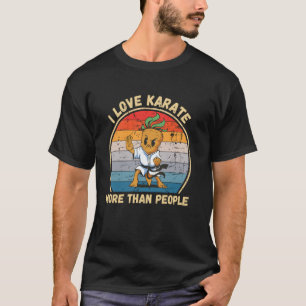 Camiseta Cenoura Clássica Vintage Eu Amo Karatê Mais Que Pe