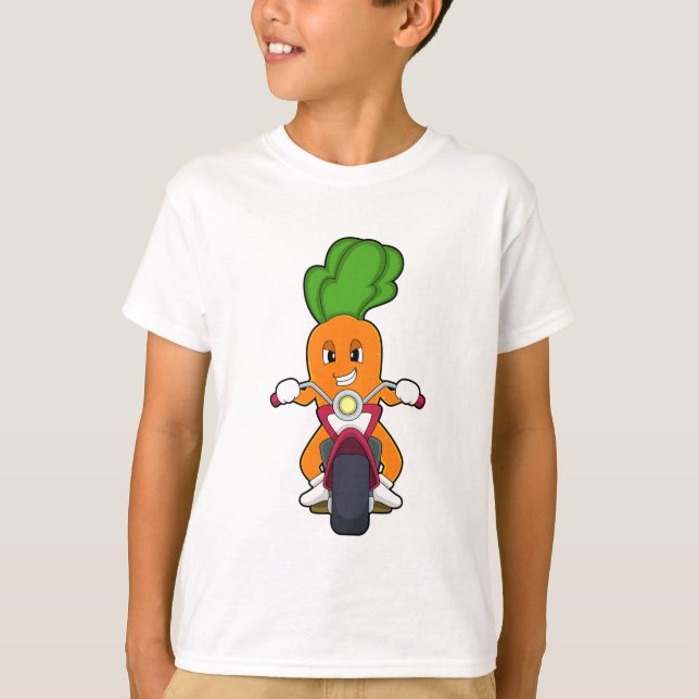 Camiseta Cenoura como Biker com motocicleta.PNG (Frente)