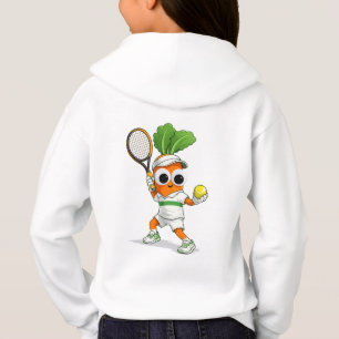 Camiseta Cenoura de Tênis Fofa – Legume Esportivo Divertido