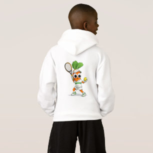 Camiseta Cenoura de Tênis Fofa – Legume Esportivo Divertido