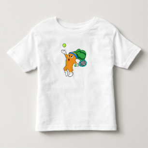 Camiseta Cenoura em Tênis com raquete Tênis