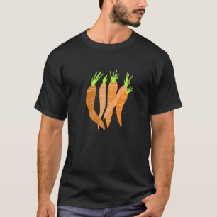 Camiseta Cenouras Jardim de Legumes Delicioso Saudável Legu