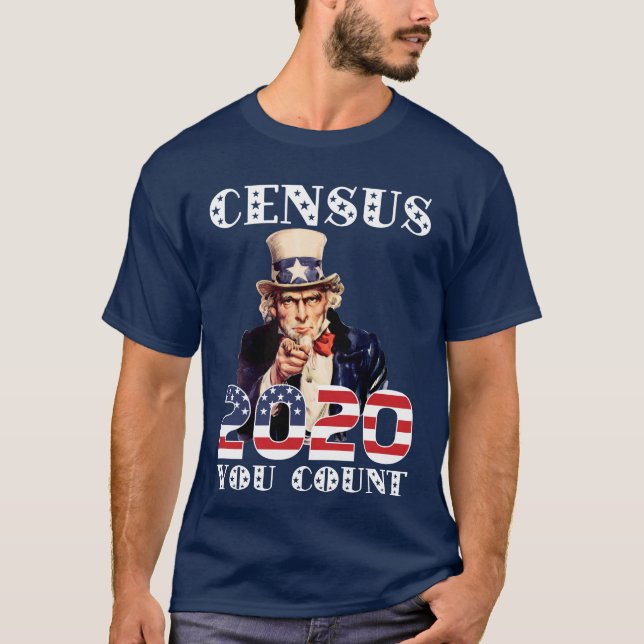 Camiseta Censo 2020 - Contar (Frente)