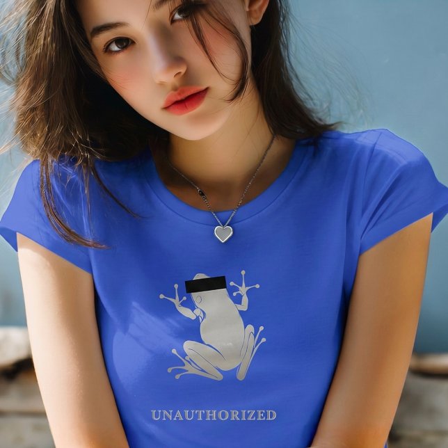 Camiseta Censored Silver Frog Unauthorized Custom Text (Criador carregado)
