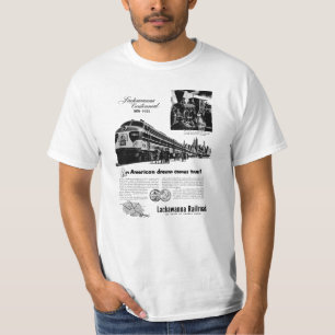 Camiseta Centennial 1951 da estrada de ferro de Lackawanna