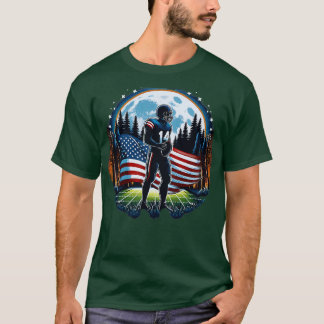 Camiseta Center American Flag Full Moon Player 1