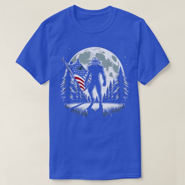 Camiseta Center American Flag Full Moon Player 2 (Frente do Design)