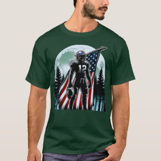 Camiseta Center American Flag Full Moon Player 3