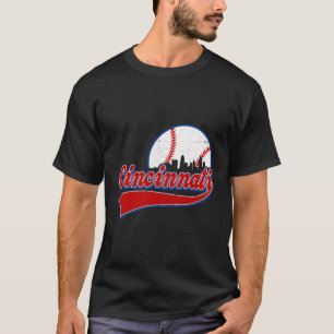 Camiseta Centro da cidade de Cincinnati Skylines Ventilador