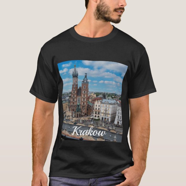 Camiseta Centro da cidade de Cracóvia a partir de cima em P (Frente)