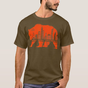 Camiseta Centro de Chicago Skyline Illinois Pride