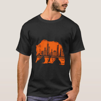 Camiseta Centro de Chicago Skyline Illinois Pride