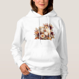 Camiseta Centro de Mesa Floral com Vela de Outono Rústico