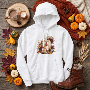 Camiseta Centro de Mesa Floral com Vela de Outono Rústico
