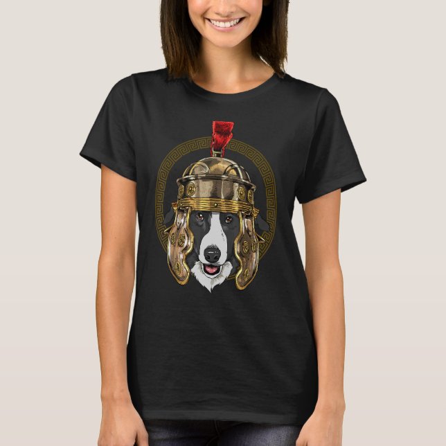 Camiseta Centurion Border Collie Antigo Império Romano Roma (Frente)