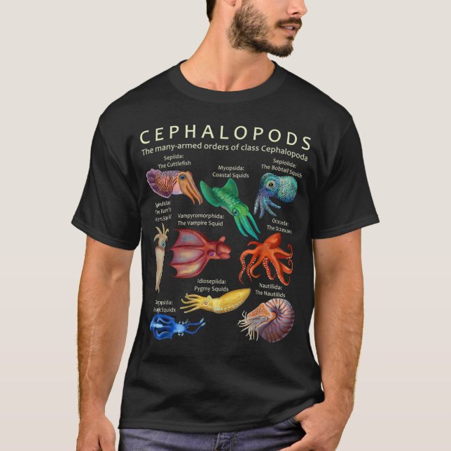 Camiseta Cephalopod Octopus Squid Cuttlefish (Frente)