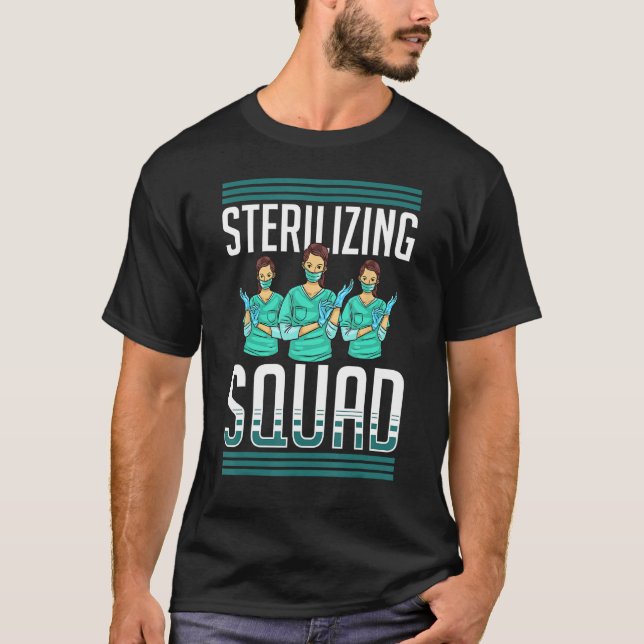 Camiseta Cer técnico de processamento estéril Instrumentos  (Frente)