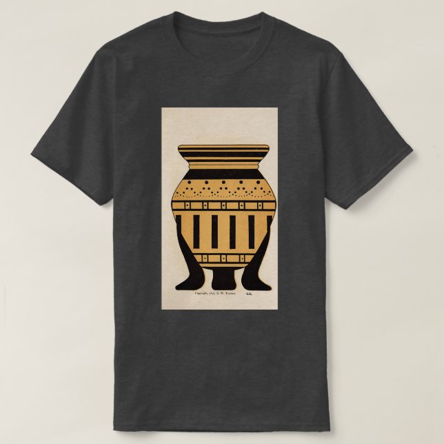 Camiseta Cerâmica grega vaso tripé grego utilizado às vezes (Frente do Design)