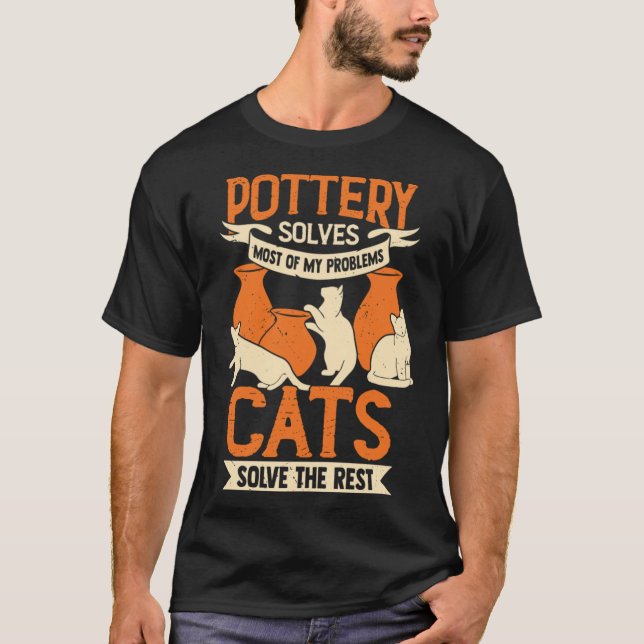 Camiseta Ceramicist Pottery Maker Cat Lover Gift family (Frente)