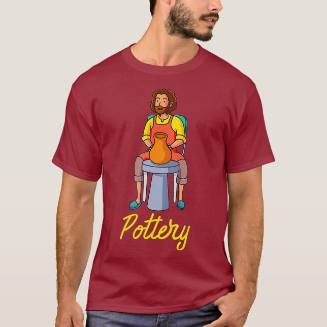 Camiseta Cerâmico com Pote de argila feito à mão (Frente)