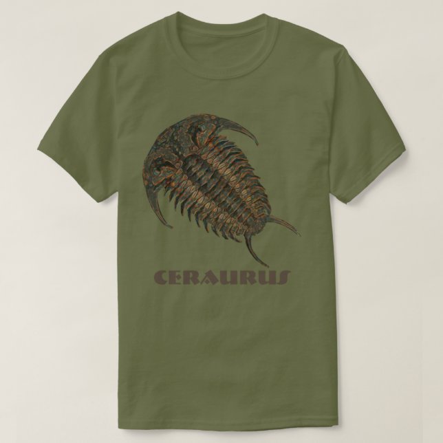 Camiseta Ceraurus Fóssil Trilobita (Frente do Design)