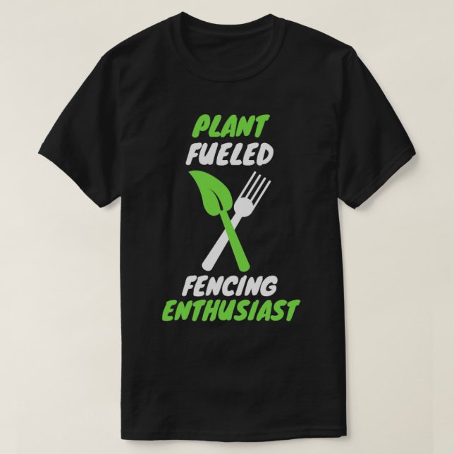 Camiseta Cerca alimentada por plantas (Frente do Design)