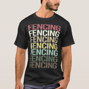 Camiseta Cercador de Esgrima de Texto Colorido