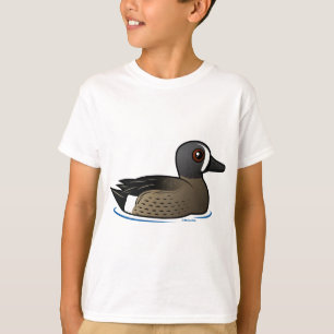 Camiseta cerceta Azul-voada