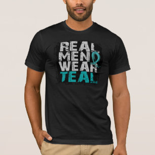 Camiseta Cerceta real do desgaste de homens do câncer de