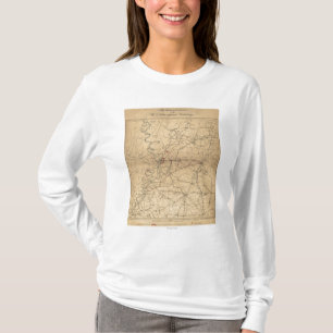 Camiseta Cerco de Vicksburg - mapa panorâmico 2 da guerra