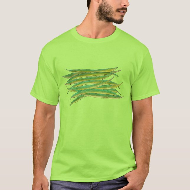 Camiseta Cereais Verdes Longos Vegggies Hortícolas Veg (Frente)