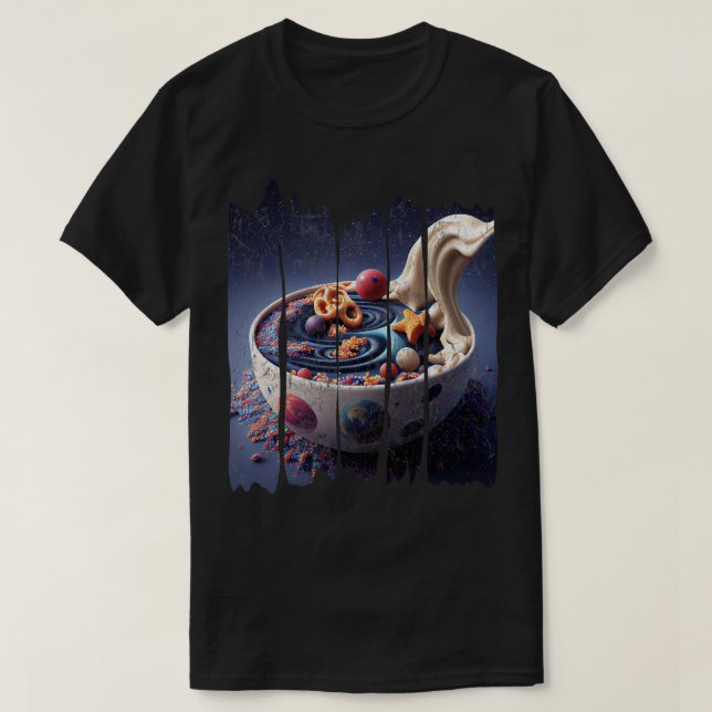 Camiseta Cereal espacial (Frente do Design)