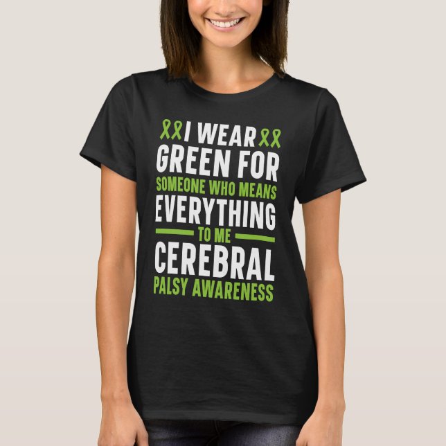 Camiseta Cerebral Palsy Support Squad Awareness Ribbon (Frente)