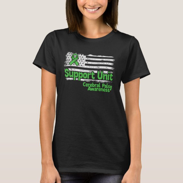Camiseta Cerebral Palsy Support Unit Flag Cerebral Palsy Aw (Frente)