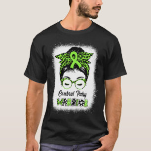 Camiseta Cerebral Palsy Warrior Mensagem Mulher-Arma Mãe Es